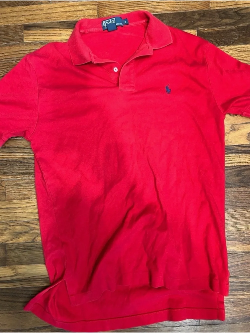 Ralph Lauren Red Polo Shirt with Navy Pony
